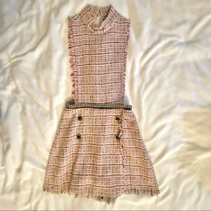 Zara tweed pink romper jumpsuit